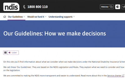 How The NDIS Makes Decisions